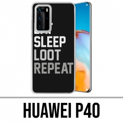 Funda Huawei P40 - Repetir el botín Eat Sleep