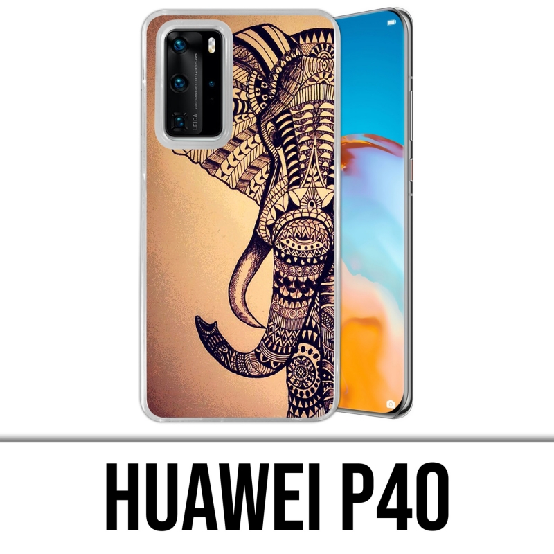 Custodia per Huawei P40 - Elefante azteco vintage