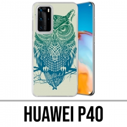 Coque Huawei P40 - Hibou Abstrait