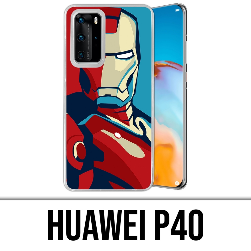 Huawei P40 Case - Iron Man Design Poster