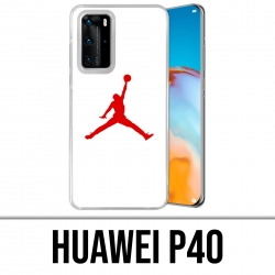 Coque Huawei P40 - Jordan Basketball Logo Blanc
