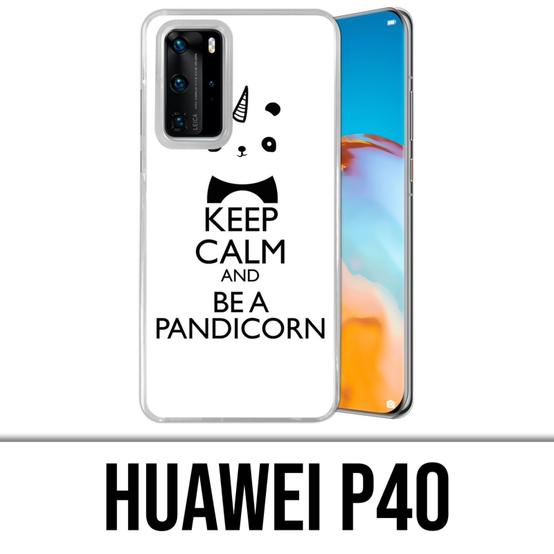 Custodia per Huawei P40 - Keep Calm Pandicorn Panda Unicorn