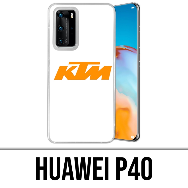 Custodia Huawei P40 - Logo Ktm Sfondo Bianco