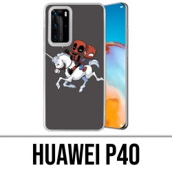 Custodia per Huawei P40 - Unicorno Deadpool Spiderman