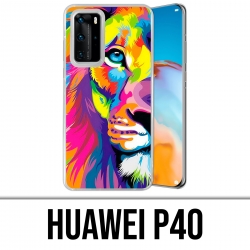 Huawei P40 Case - Mehrfarbiger Löwe
