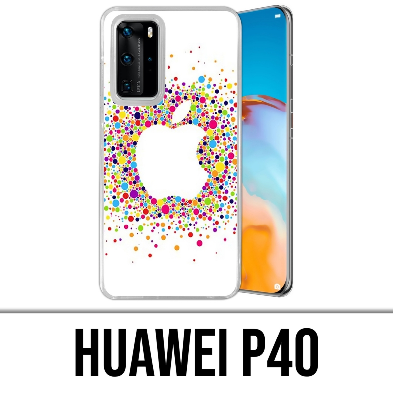Custodia per Huawei P40 - Logo Apple multicolore