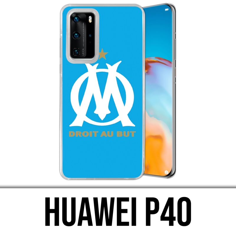 Coque Huawei P40 - Logo Om Marseille Bleu