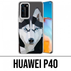 Funda para Huawei P40 - Origami Wolf Husky