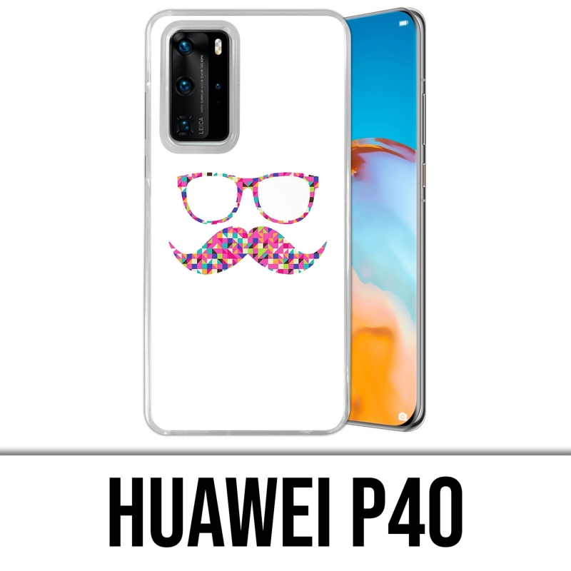 Coque Huawei P40 - Lunettes Moustache