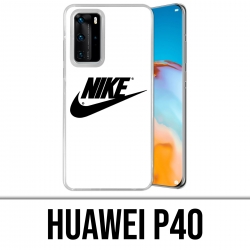 Funda Huawei P40 - Logotipo Nike Blanco
