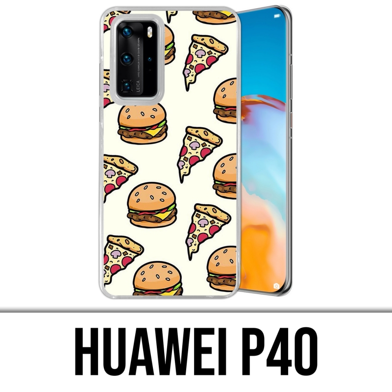Funda Huawei P40 - Pizza Hamburguesa