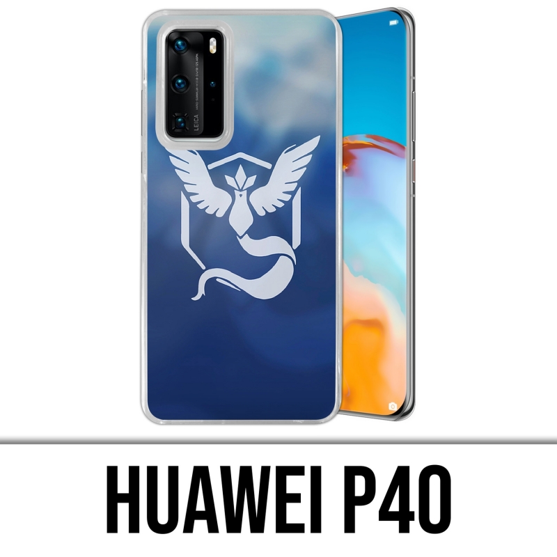 Custodia per Huawei P40 - Pokémon Go Team Blue Grunge