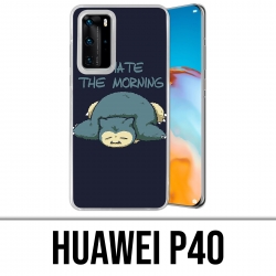 Funda Huawei P40 - Pokémon Snorlax Hate Morning