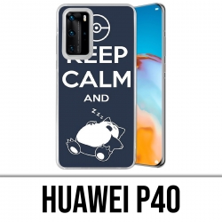 Funda Huawei P40 - Pokémon Snorlax Keep Calm
