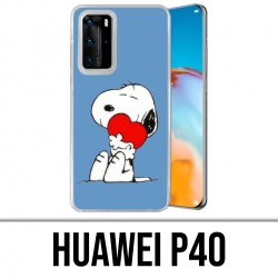 Coque Huawei P40 - Snoopy Coeur