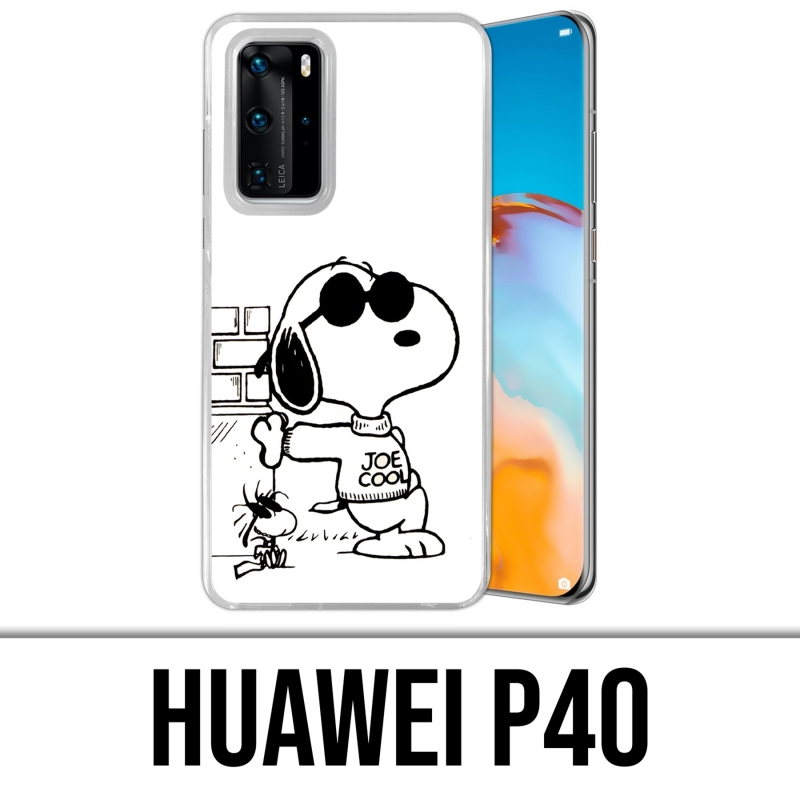 Huawei P40 Case - Snoopy Black White