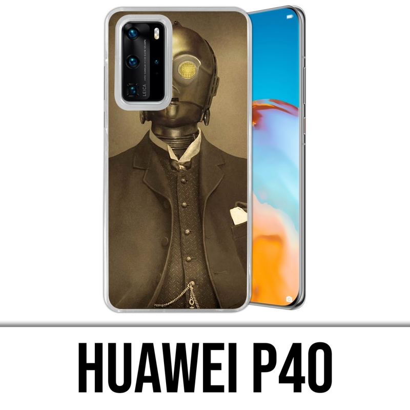 Custodia per Huawei P40 - Star Wars Vintage C3Po