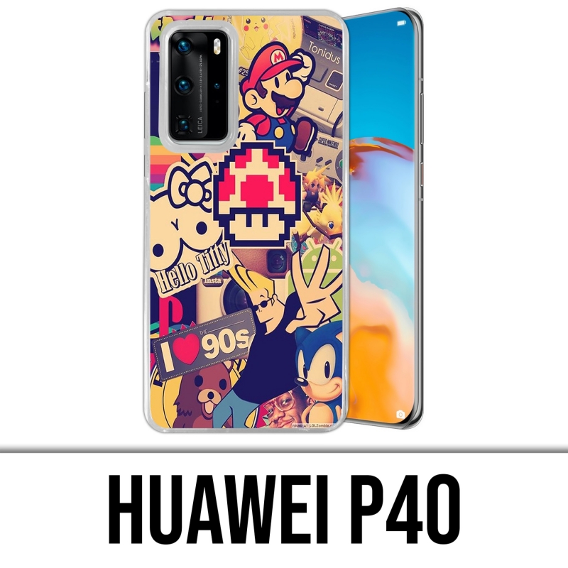 Huawei P40 Case - Vintage 90S Aufkleber