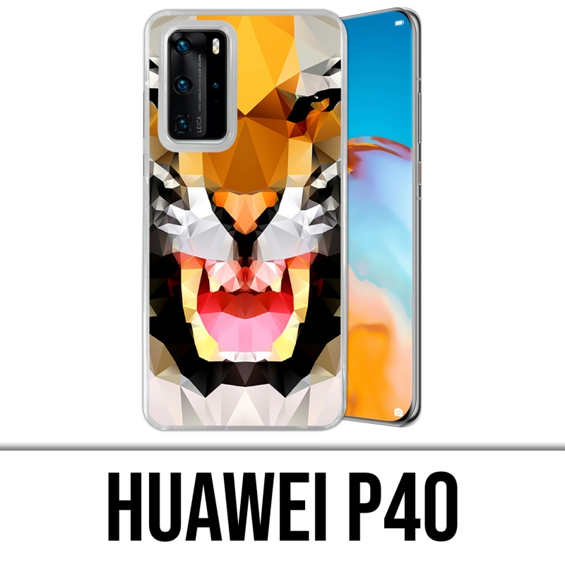 Custodia per Huawei P40 - Tigre geometrica