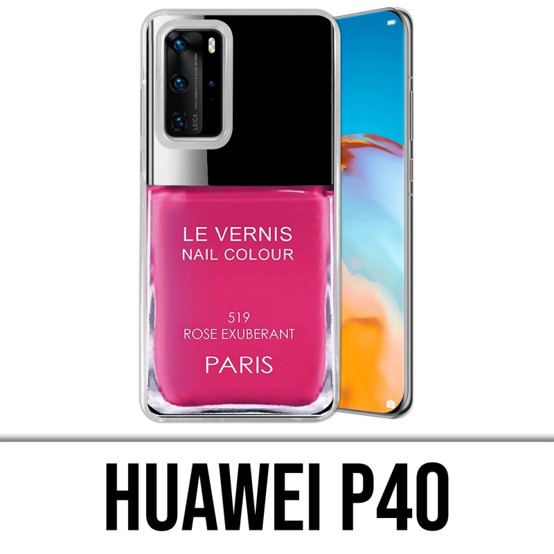 Coque Huawei P40 - Vernis Paris Rose