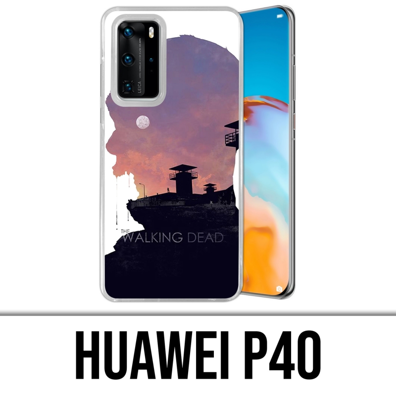 Coque Huawei P40 - Walking Dead Ombre Zombies
