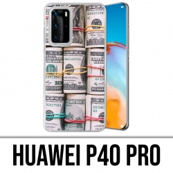 Funda Huawei P40 PRO - Billetes de dólar enrollados