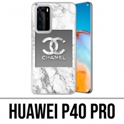Huawei P40 PRO Case - Chanel Weißer Marmor
