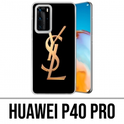Custodia per Huawei P40 PRO - Logo Ysl Yves Saint Laurent in oro