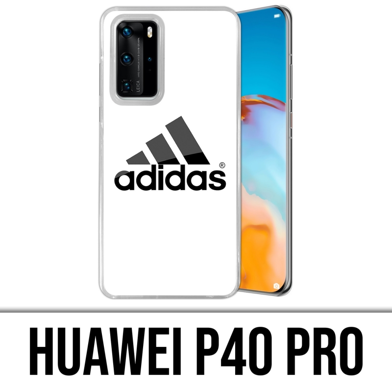 Custodia per Huawei P40 PRO - Logo Adidas bianca