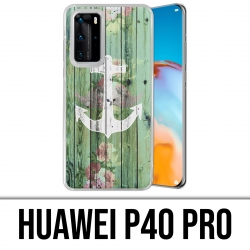 Huawei P40 PRO Case - Anker Navy Holz