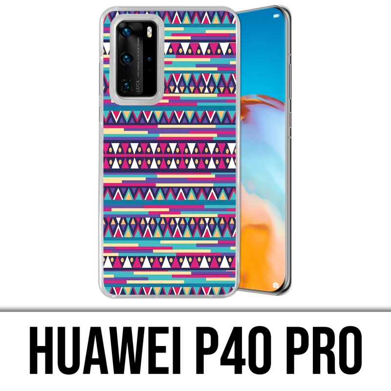 Huawei P40 PRO Case - Pink Aztec