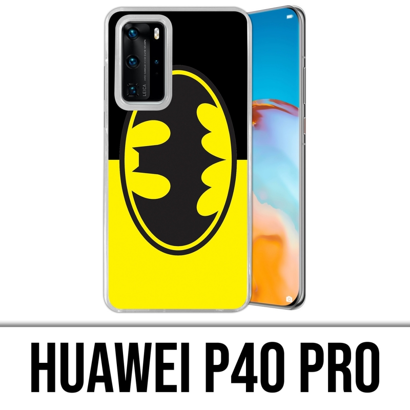 Funda Huawei P40 PRO - Batman Logo Classic Amarillo Negro