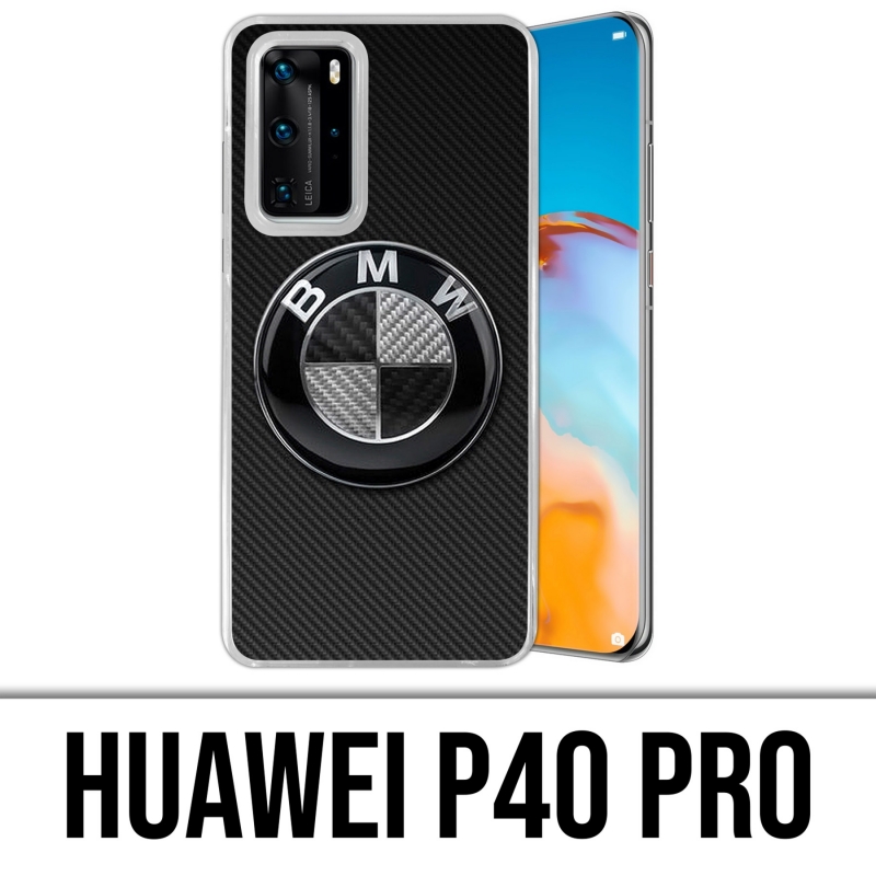 Custodia per Huawei P40 PRO - Logo Bmw in carbonio
