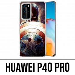 Custodia per Huawei P40 PRO - Captain America Grunge Avengers