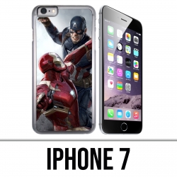 Funda iPhone 7 - Captain America vs Iron Man Avengers