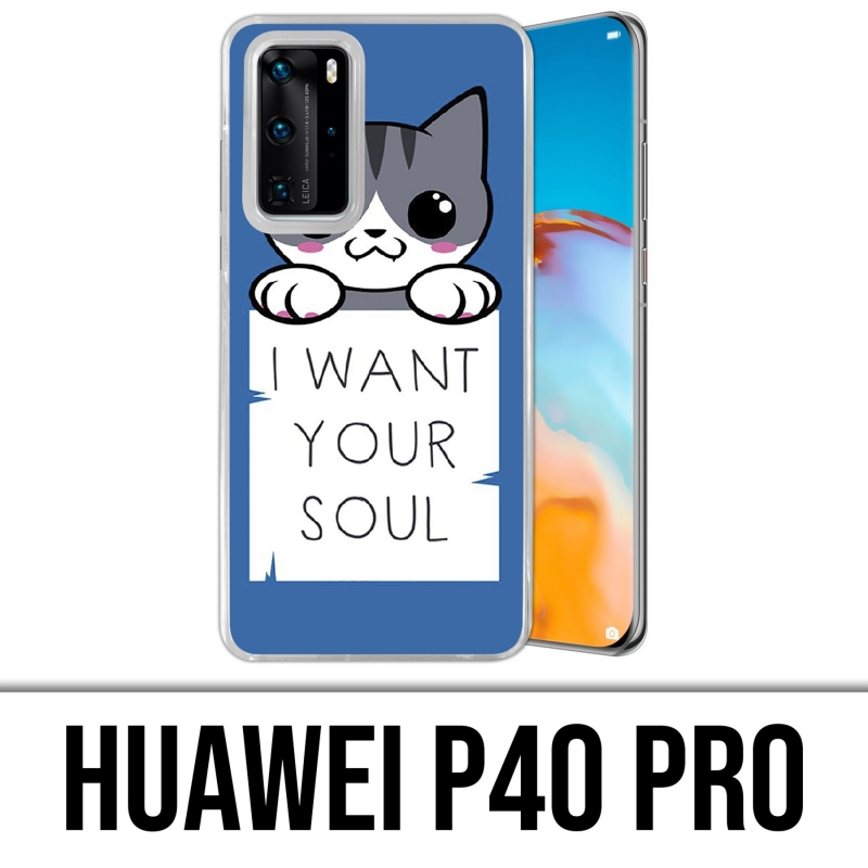 Huawei P40 PRO Case - Katze Ich will deine Seele