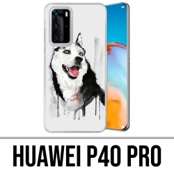 Coque Huawei P40 PRO - Chien Husky Splash