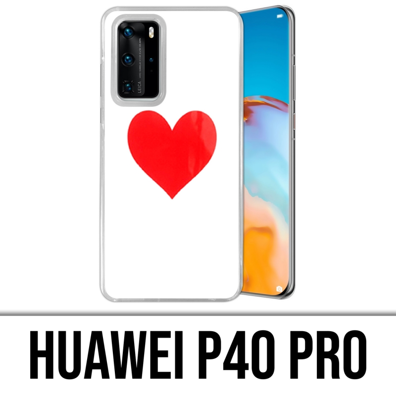 Custodia per Huawei P40 PRO - Cuore rosso