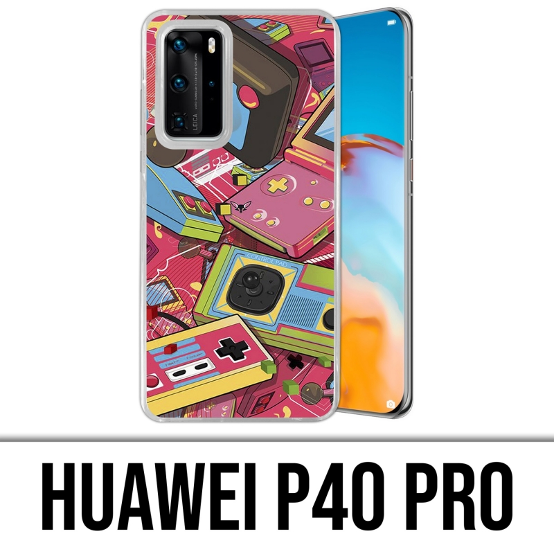 Custodia Huawei P40 PRO - Console retrò vintage