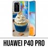 Custodia per Huawei P40 PRO - Cupcake blu