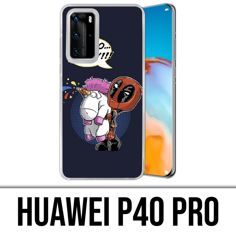 Custodia per Huawei P40 PRO - Deadpool Fluffy Unicorn
