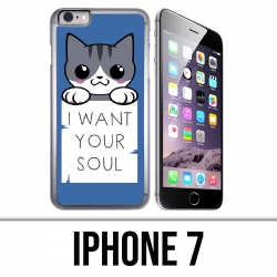 Coque iPhone 7 - Chat I Want Your Soul