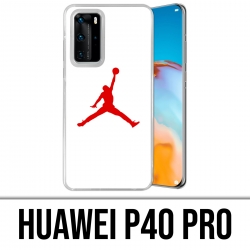 Coque Huawei P40 PRO - Jordan Basketball Logo Blanc