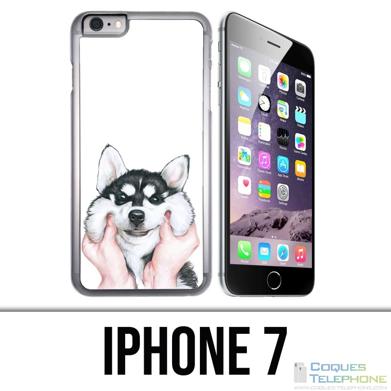 Custodia per iPhone 7 - Dog Husky Cheeks