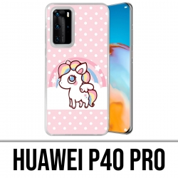 Huawei P40 PRO Case - Kawaii Einhorn
