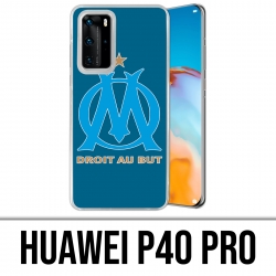 Coque Huawei P40 PRO - Logo Om Marseille Big Fond Bleu