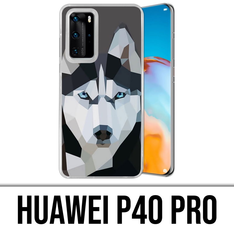 Custodia per Huawei P40 PRO - Wolf Husky Origami
