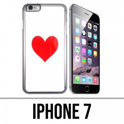 Coque iPhone 7 - Coeur Rouge