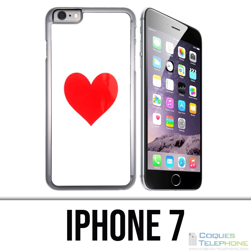 Custodia per iPhone 7 - Cuore rosso