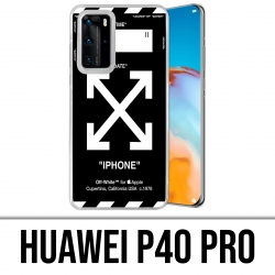 Funda para Huawei P40 PRO - Blanco roto Negro